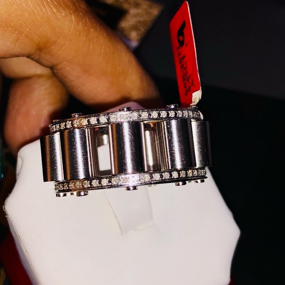 Real diamond men ring custom designed spinner fidget ring exclusive collection - Picture 5 of 7